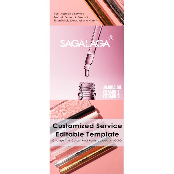 Huile revitalisante pour cuticules pour le traitement des ongles SAGALAGA Bouteille noire personnalisée avec pinceau et mangue Marque privée Stylo certifié MSDS