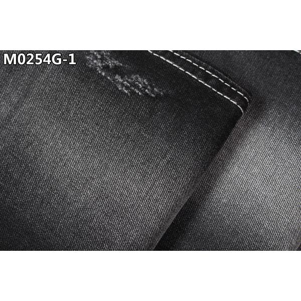 Чернота 10,3 унций вырабатывает толстую ровницу полиэстера лайкра джинсовой ткани ткани Носить небольших простирания дам