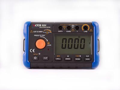 Verificador 1000V da isolação de Digitas da exposição do LCD com gravação de dados Megohmmeter