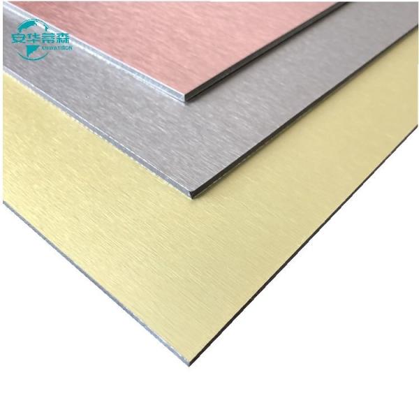 2mm/3mm/4mm/5mm/6mm Thickness Brushed Aluminium Composite Panel 1220mm Width 2440mm Length