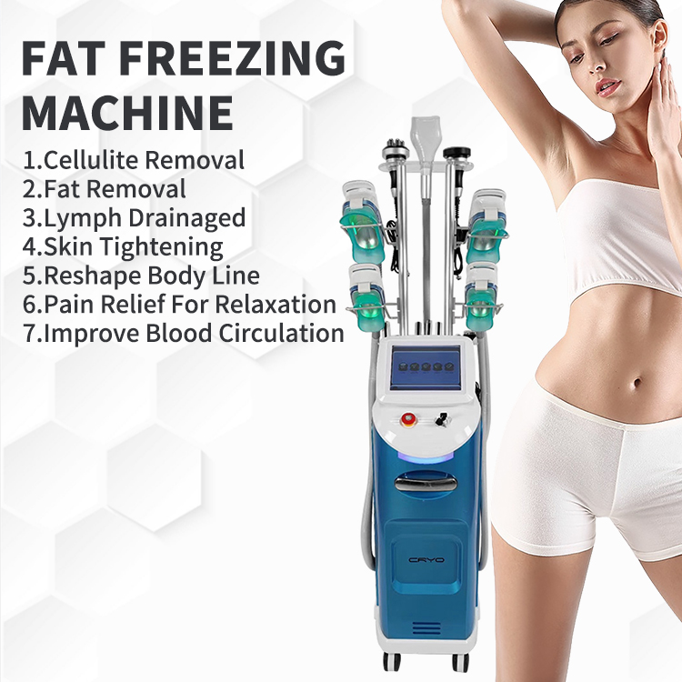 Кожа затягивая Cryolipolysis уменьшая прибор вакуума 360 RF машины жирный замерзая