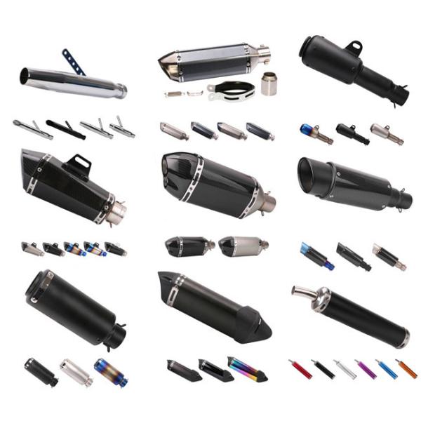 Pipes 20mm Motorcycle Exhaust Muffler Slip On Stainless Steel Street Motocross Silencer