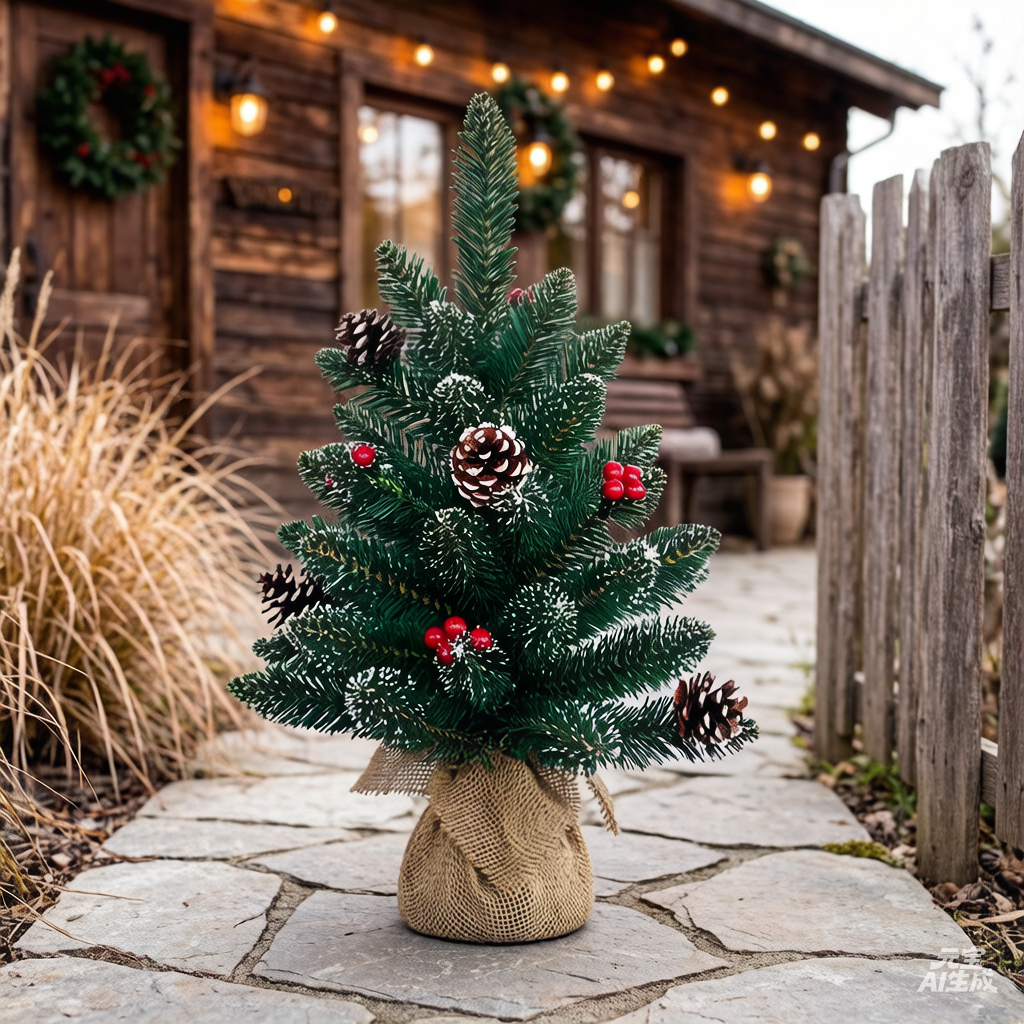Mini Modern Fabric Outdoor Park Christmas Tree