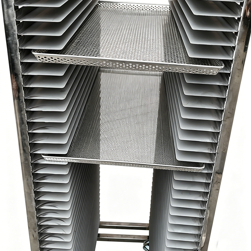 High Temperature Resistant 304 Stainless Steel Tray Trolley 18 Tier for Oven Blast Freezer Cold Room