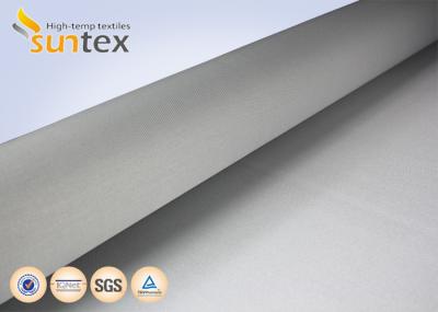 1 Side 0.65mm PU Coated Fiberglass Fabric Silver Grey For Welding Blanket Fireproof Curtains