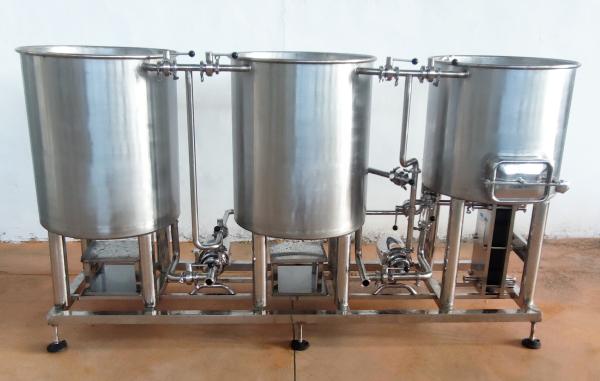 Sistema de trituração de 200L para fermentação Equipamento de aquecimento de fogo direto Sistema de fabricação de cerveja