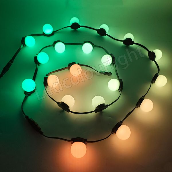 50mm 60mm RGB Programming LED Dot String Lights for Facade Stage Lighting