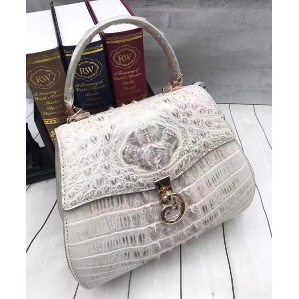 Authentic Crocodile Skin Lady Saddle Purse Genuine Alligator Leather Female Small Handbag Women Crossbody Shoulder Bag