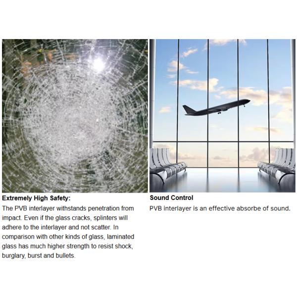 12mm 16mm Frosted Anti slip Tempered Laminated Glass for Stairs