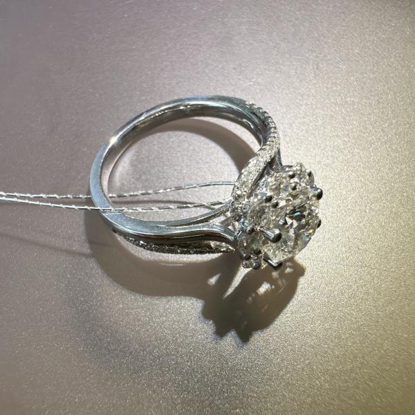 Fortune Flower Customized 18K Gold Diamond Ring Engagement Wedding Banquet Women's Fine Jewelry with IGI GIA Lab Grown Diamond