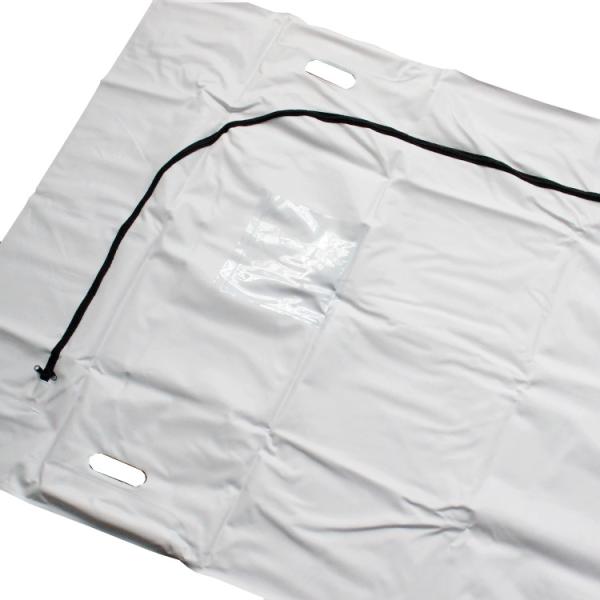 Inner Handles Mortuary Funeral Body Bag , U Zipper Body Bag For Corpse