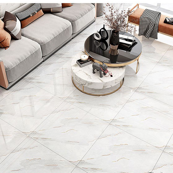 украшение застекленное фарфором Каррара CIQ плиток пола цвета золота 80x80cm SASO белым