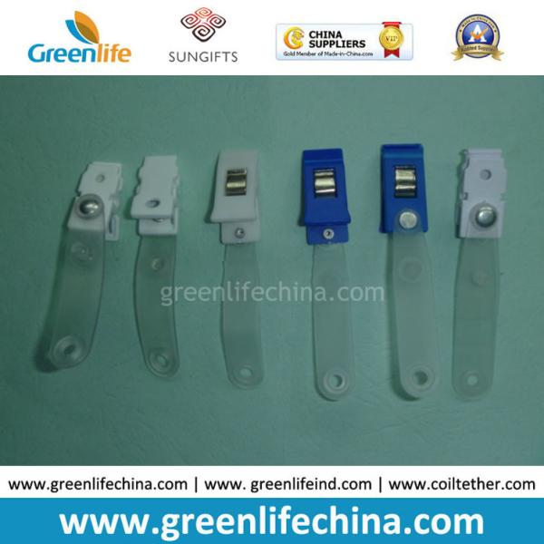 Plastic ID Tooth Lid Colored Clip W/Clear Strap Holder