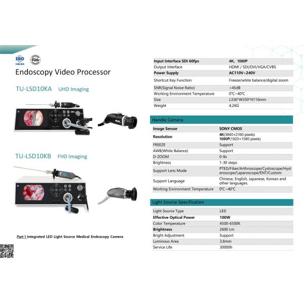 TUYOU TU-LSD10KA 4K Endoscope Camera TU-LSD10KA with 1/2.8 CMOS Sensor