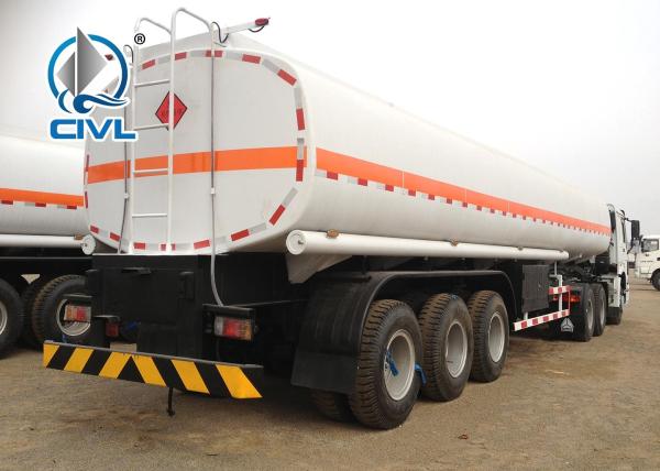 3 Axles CIVL Brand 42,000 Liter Fuel Tanker Semi Trailer With 4 Inch Manhole Cover