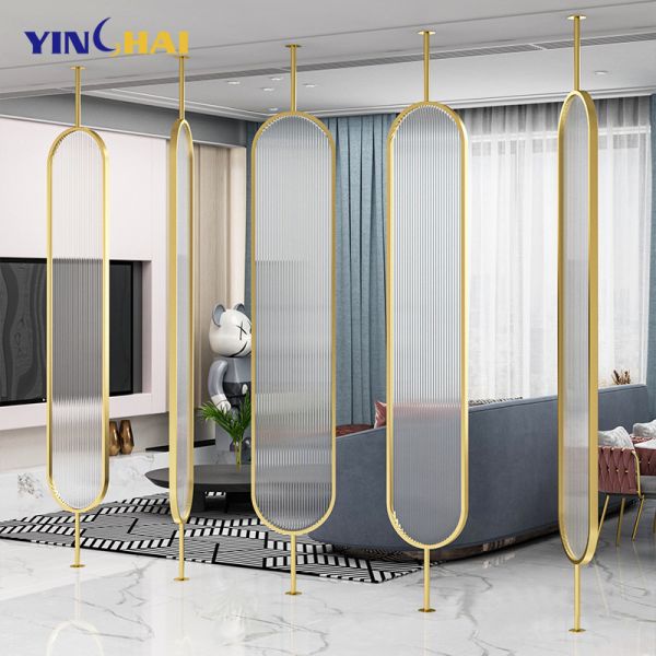 Customized Stainless Steel Screen Partition Rotatable Metal Room Divider Panels For Living Room