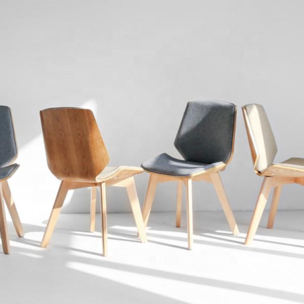 Commercial Economy Fabric Dining Chair with Solid Wood Legs and Modern Fabric Design