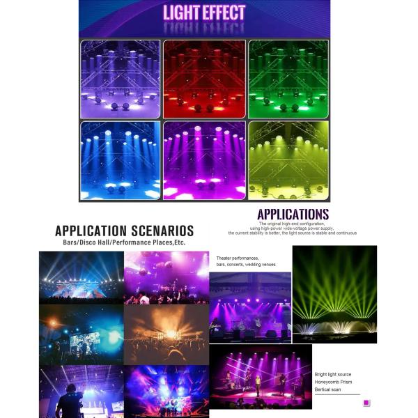 Музыкальный фестиваль LED DMX512 Движущаяся голова Beeye Zoom Beam Stage 7pcs 40W 4in1 Light
