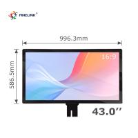 Interface I2C/USB/RS232 de 43 polegadas PCAP G G Painel de toque capacitivo para empresas