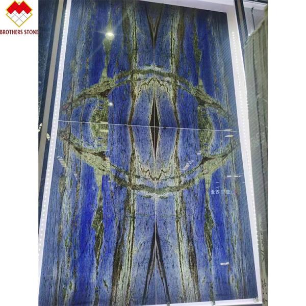Modern Design Luxury Elegant Brazil Dream Sapphire Blue Stone Backlit Labradorite Blue Granite