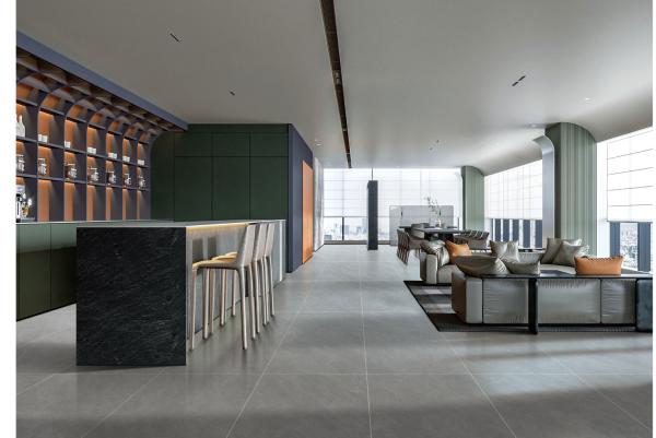 AAA Grade Grey Baby Face Glazed Porcelain Tile 600x1200mm