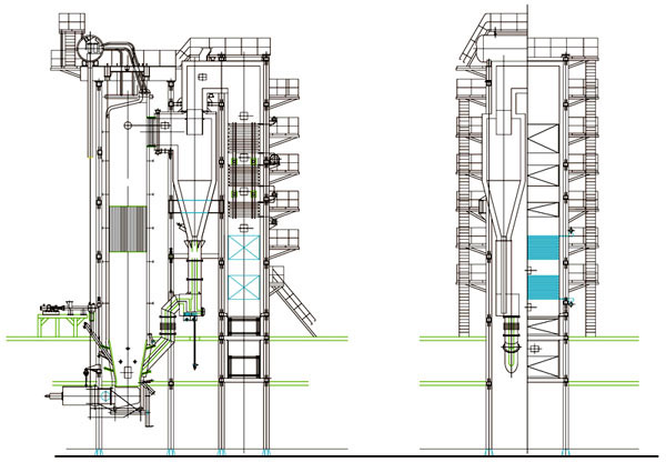 Power Pant Fluidized Bed Boiler , High Efficiency 1.25MPa Coal Fired Boiler