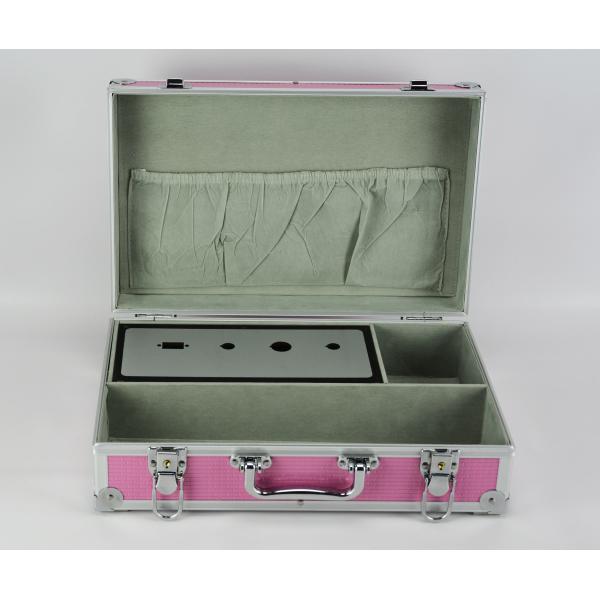 Переносная сумка изготовленного на заказ пинка алюминиевая трудная на электронный размер 360 * 240 * 100mm инструментов кабеля