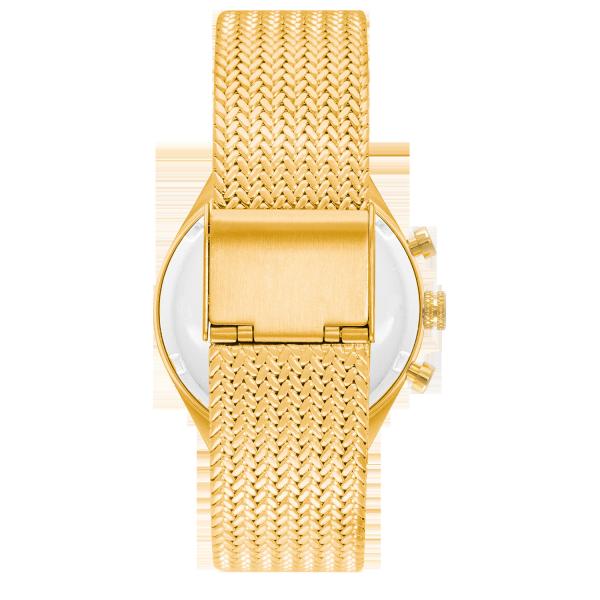 Gold plated japanese movement chronos stainless steel back 5atm water resistant