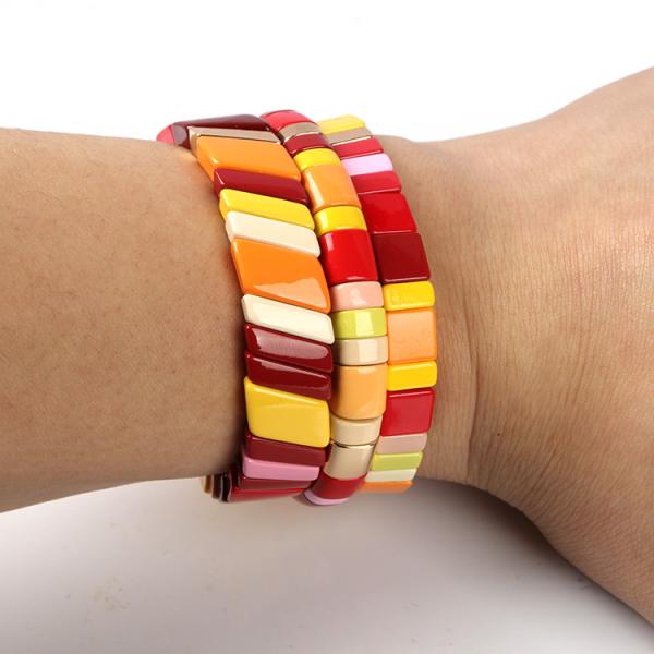 Покрашенный сплав браслета плитки простирания цвета handmade произвел