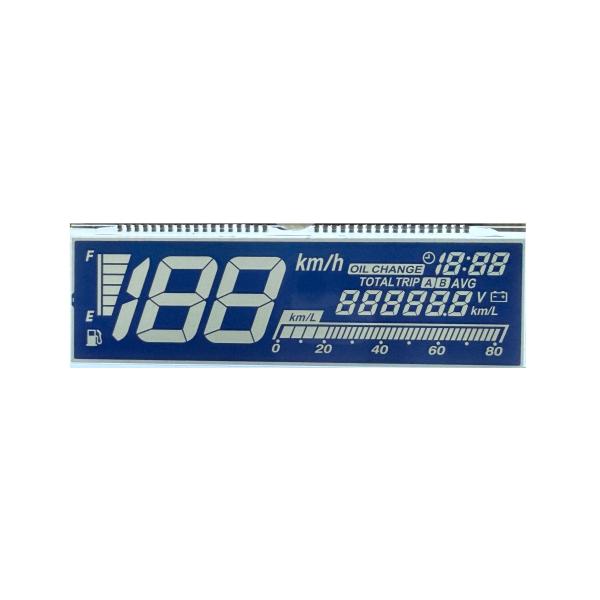 HTN LCD Pantalla de conector PIN Tipo HTN LCD para instrumentos y medidores Pantalla LCD personalizada