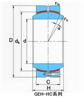 Radial GEH360HC Spherical Plain Bearings Sliding Bearings 360*520*258mm Wear-Resistant