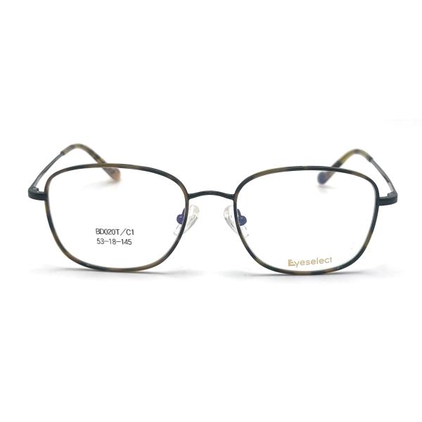 BD020T Vintage Style Square Acetate Metal Frames for a Sophisticated Look