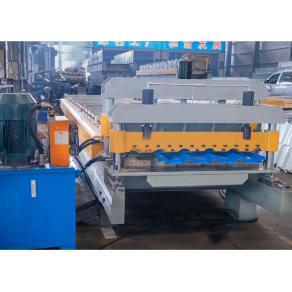 Rollo azul de la hoja de la techumbre del poder 4kw que forma la máquina para corrugado