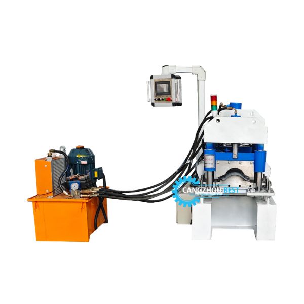 Máquina formadora de rollos de tapa de cresta hidráulica de punzonado y prensado para tejas