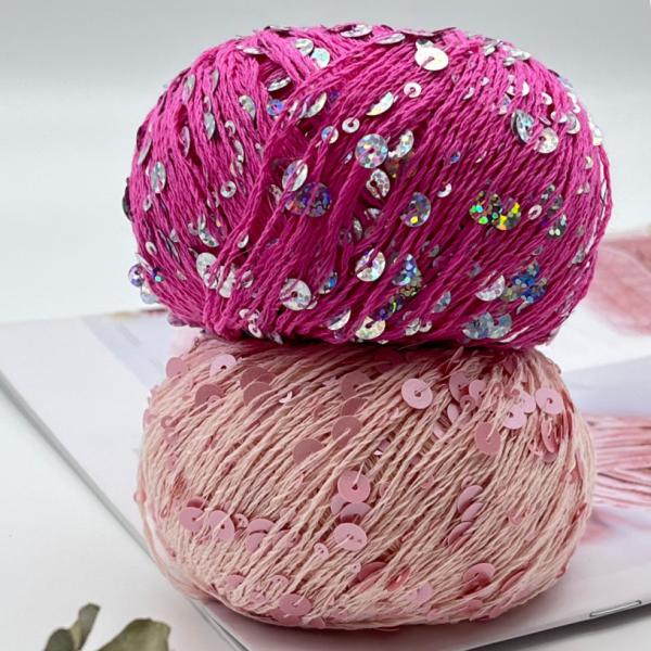 пряжа Sequin 3mm 6mm для вязать руки