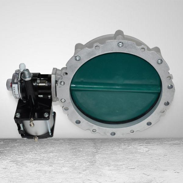 350mm Port Size Pneumatic Powder Butterfly Valve For Batching Plants Cement Media