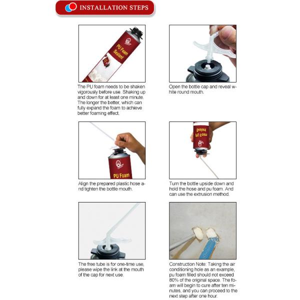 Low Expanding Polyuerthane Foam Spray for Soundproofing and Insulation of Windows Door Frames 300ml 750ml High Density