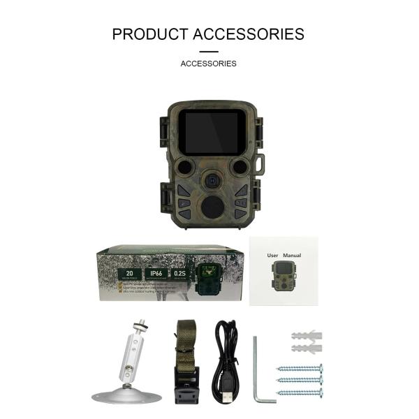 Security Mini 4K 20MP 512GB Trail Wildlife Camera With Memory Card