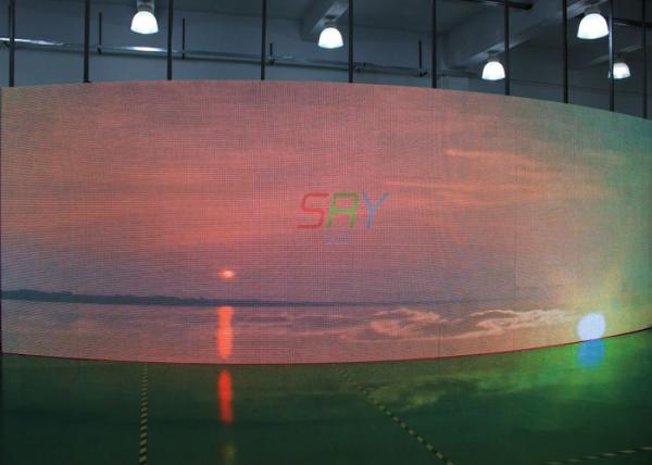 8,000nits Curved LED Screens IP65 P16 Static LED Display For Advertising