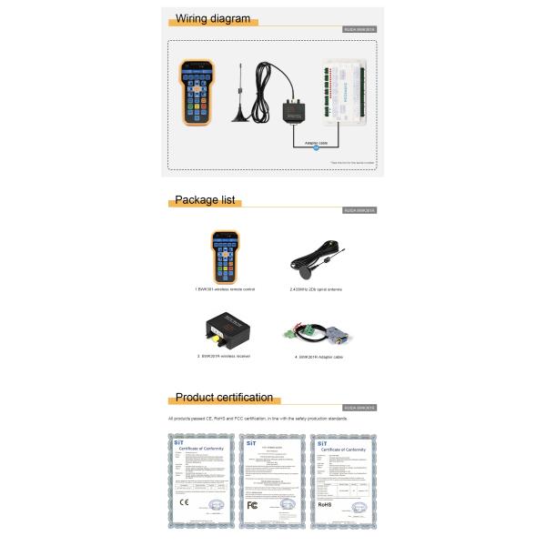 Ruida BWK301R Wireless Handle Box Control Board For Machine Setup And Adjustment