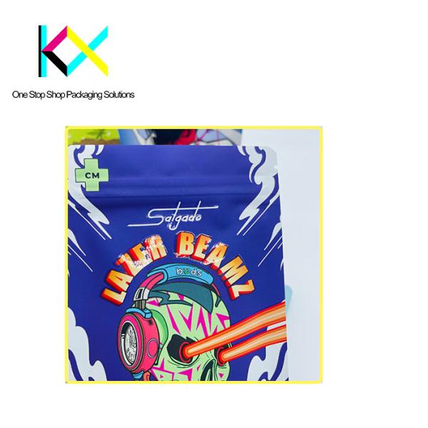 Spot UV Glossy Mylar Ziplock Stand Up Bags Recyclable Resealable Pouches ISO9001