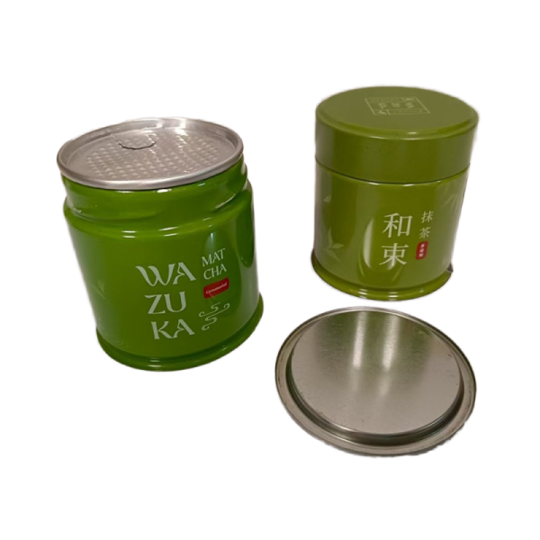 Airtight Round Tinplate Candy Tea Coffee Matcha Container Food Storage Metal Tin Can
