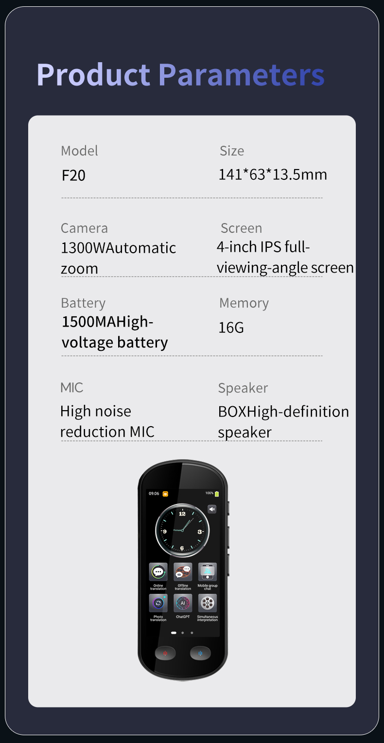 ChatGPT Language Translator Device Two Way Translation 142 Languages Online Offline Translation