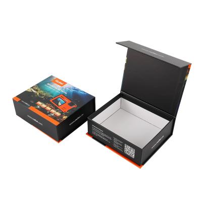 Foldable Logo Custom Magnetic Closure Box Recycled Black Paper Gift Box For Shoe Clothes