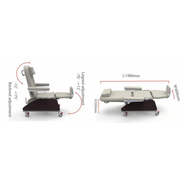 Кровать больницы донорства крови MEOY ручная   Стул диализа терапией