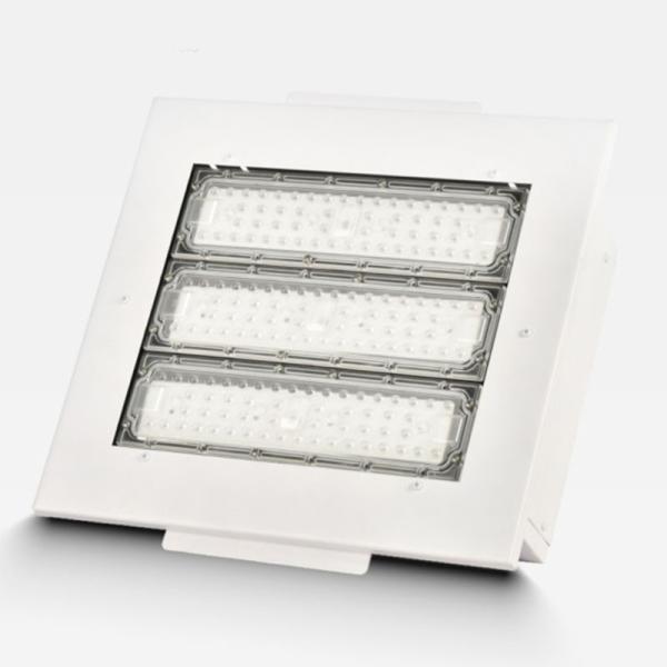 100W IP54 Gas Station Flood Light Aluminum Clear PC For Gas Station