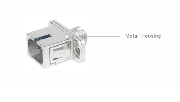 FC-SC Hybrid Adapter – Simplex, Metal Housing, Female-Female, for Different Connector Interconnection