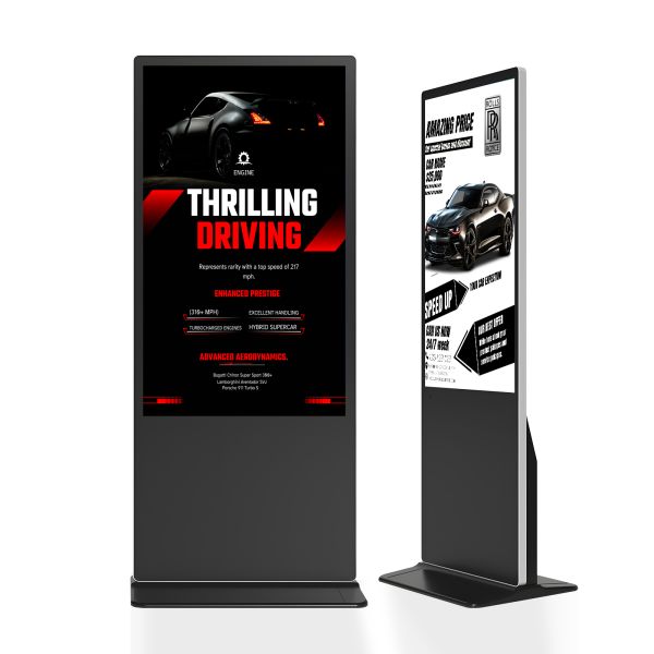 Non Touch Floor Standing Digital Signage Display 65 Inch 4K UHD 2GB Android Commercial Advertising Screen