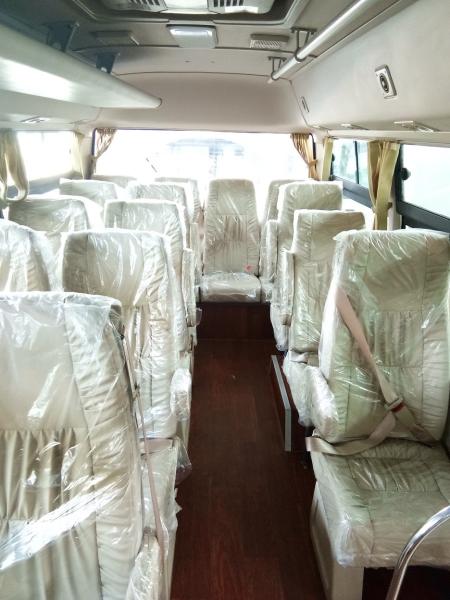 5 Manual Gears Coaster Transport Minivan / 15 Passenger Mini Bus Van Aluminum