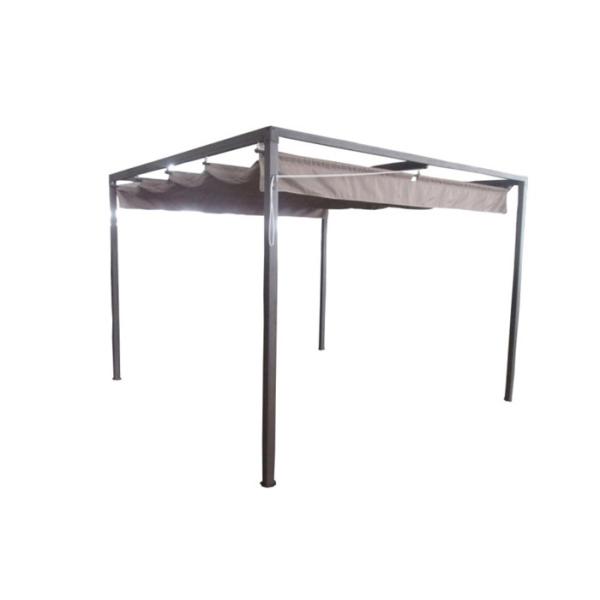Metal Top Garden Tents 3x3 Outdoor Steel Gazebo With Sun Shade